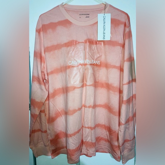 *New* CK Long Sleeve Monogram Logo T-Shirt  Size L - Picture 4 of 9